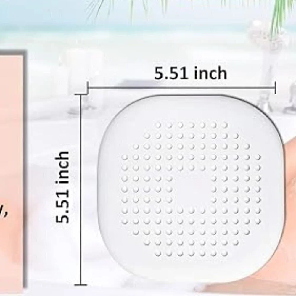 Silicone Hair Drain Catcher with Suction Cups. Package of 4 White / BRAND NEW